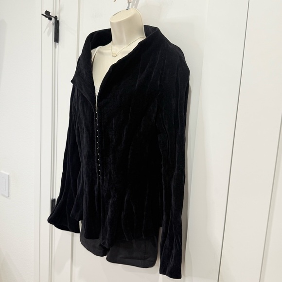 Anett Rostel Black Velvet Jacket Whimsigoth Medium Goth Fairy Grunge Romantic - Picture 4 of 13